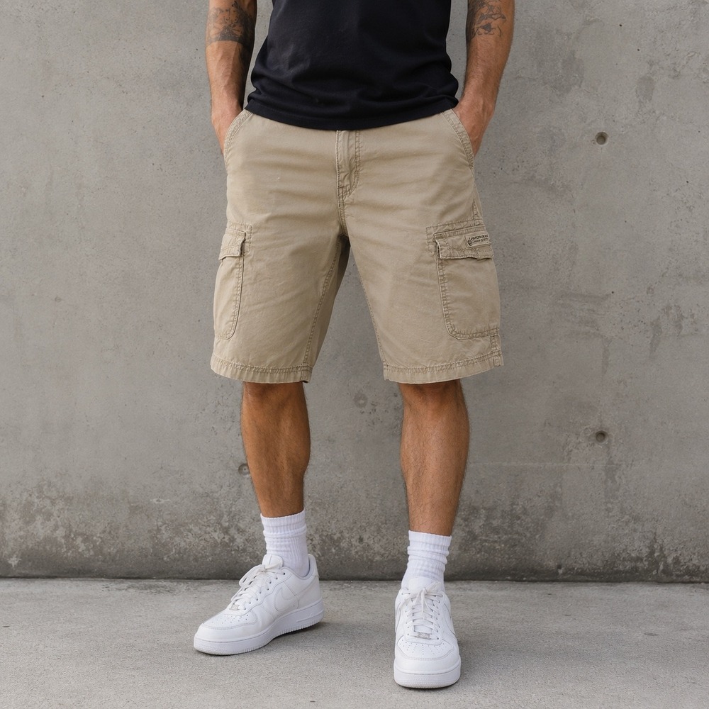 Vintage Unionbay Shorts Mens 32 Khaki Cargo Cotton Casual Outdoor Utility Y2K